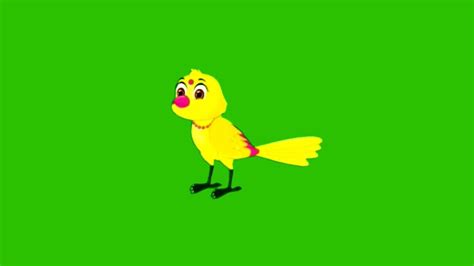 Copyright Free Green Screen Cartoon Bird Cartoon Birds Animated