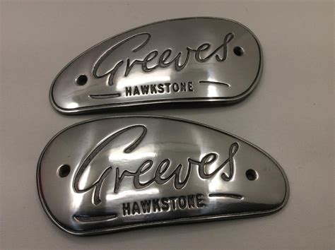 Greeves Hawstone Fuel Tank Badges Reproduction Pair Greeves Part