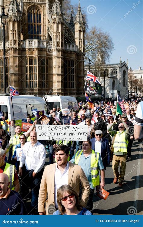 Brexit Day Protest In London Editorial Stock Image Image Of Europe