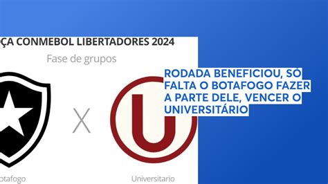RODADA BENEFICIOU SÓ FALTA O BOTAFOGO FAZER A PARTE DELE VENCER O
