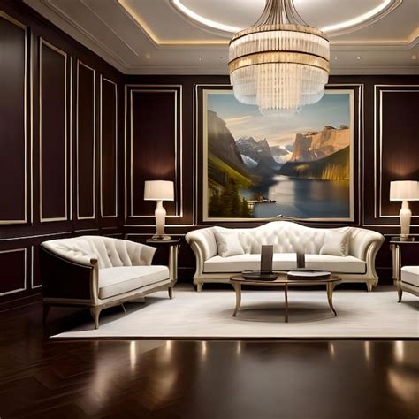 Premium AI Image | Luxury living room interior design with couches and ...