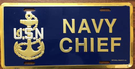 Navy Chief License Plate Submarineshop