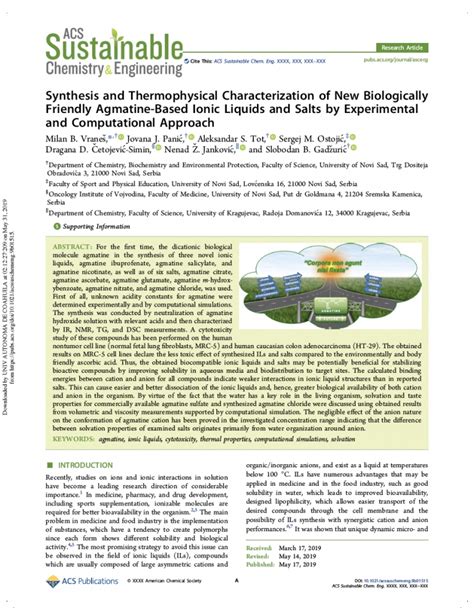 Acs Sustainable Chem Eng Applied Bioenergetics Lab