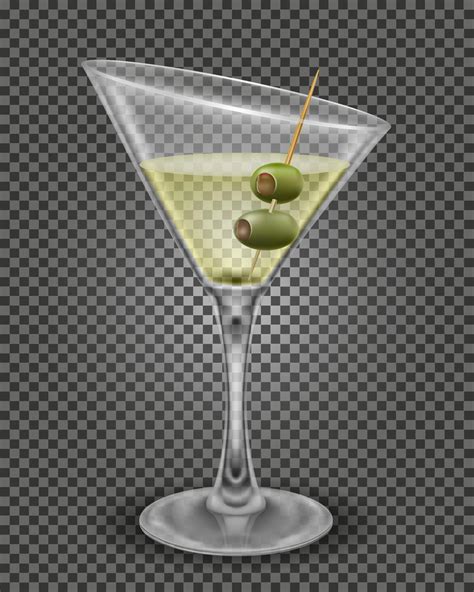 Martini Cocktail Alcoholic Drink Glass Vector Illustration Isolated On White Background 22738583