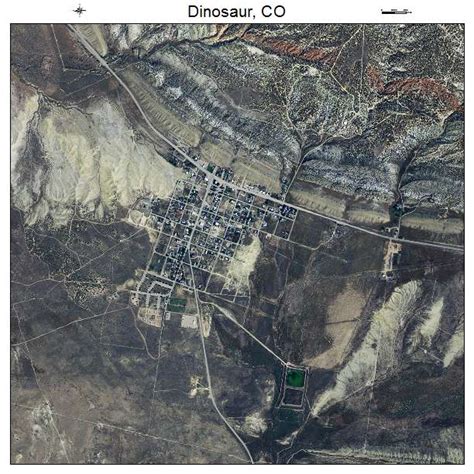 Aerial Photography Map of Dinosaur, CO Colorado