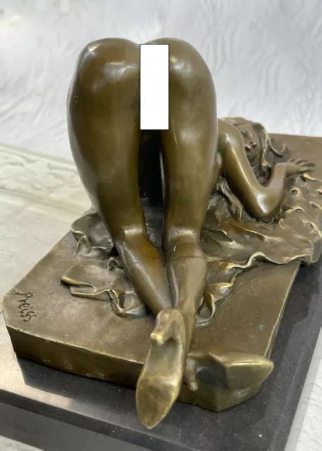 Grande Erotico Nude Woman Bronzo Scultura Naked Statuina Figura Erotico