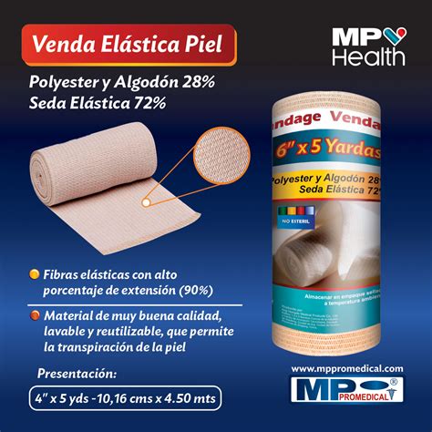 Venda El Stica Piel X Yardas Rollo X Mp Promedical