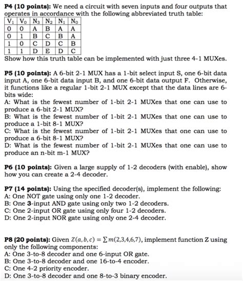 Truth Table Of 2 To 4 Decoder