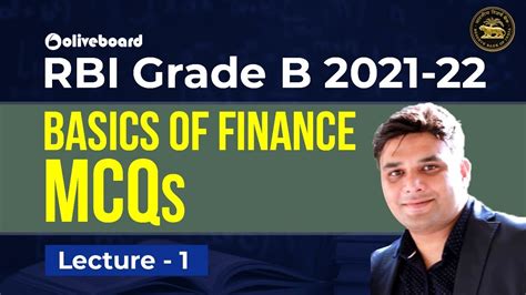 Rbi Grade B Basics Of Finance Mcqs Lecture Rohan Sir