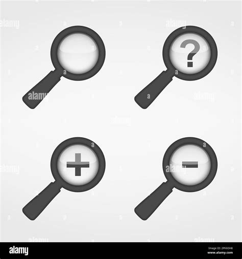 Magnifying Glass Icons Vector Eps10 Illustration Stock Vector Image And Art Alamy