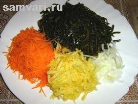 Салат "Здоровье" из морской капусты с яблоком и морковью. Рецепт с фото ...