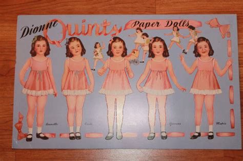 Rare Vintage Reproduction Dionne Quints Paper Dolls Book B Shackman Co