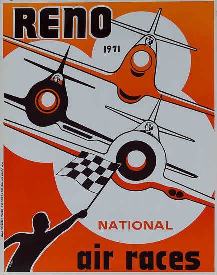 DP Vintage Posters Original 1971 Reno Air Race Poster Air Race