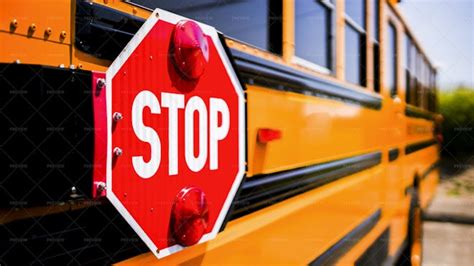 Stop Sign On School Bus - Stock Photos | Motion Array