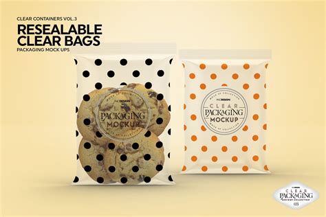 Clear Resealable Bags Mockup Bag Mockup Free Packaging Mockup Clear