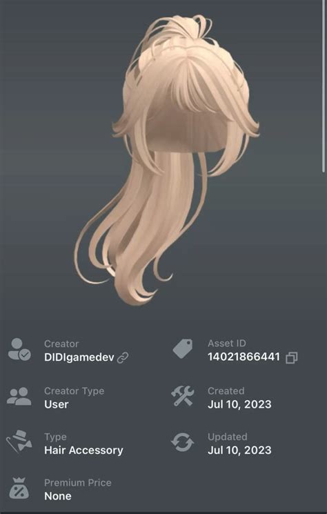 Roblox Long Ponytail Blond Hair Code Cute Blonde Hair Blonde