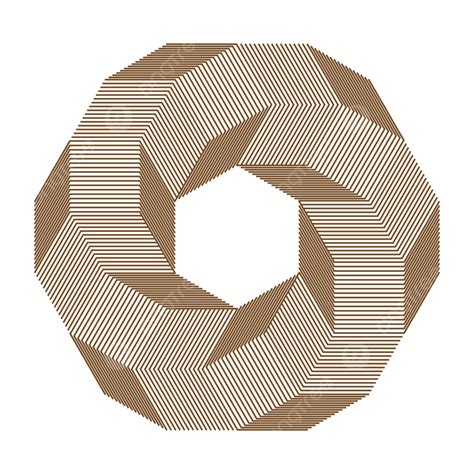 Brown Hexagonal Optical Illusion Vortex Op Art Hexagon Optical