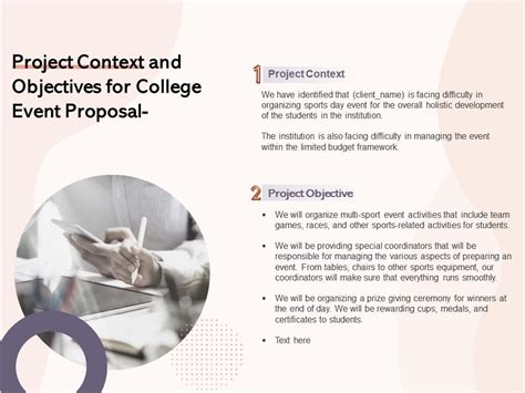 Project Context And Objectives For College Event Proposal Ppt