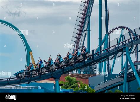 Orlando Florida June Top View Of People Enjoying Terrific