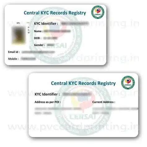 Ckyc Card Pvc Print Efficient Centralized Kyc Solution