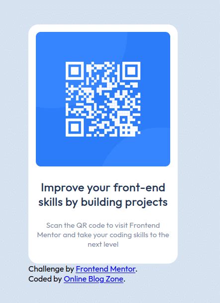 Frontend Mentor Qr Code Online Blog Zone