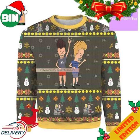 Beavis Butthead Xmas Rock Ugly Sweater For Men And Women Binteez