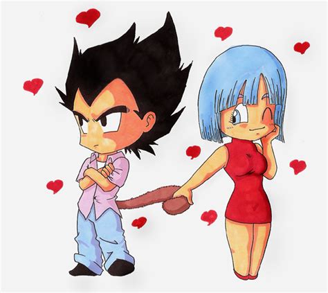 Chibbi Bulma And Vegeta Dragon Ball Z Dragon Ball Artwork Dragon Ball Super Krillin Frieza