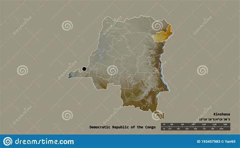 Location Of Ituri Province Of Democratic Republic Of The Congo Relief Stock Illustration