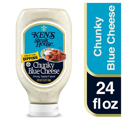 Kens Steak House Big Chunky Blue Cheese Dressing Topping And Spread 24 Fl Oz Gluten Free