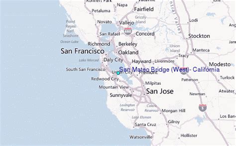 San Mateo Bridge West California Tide Station Location Guide