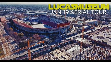 Lucas Museum Next To La Coliseum Jan Aerial Construction Tour