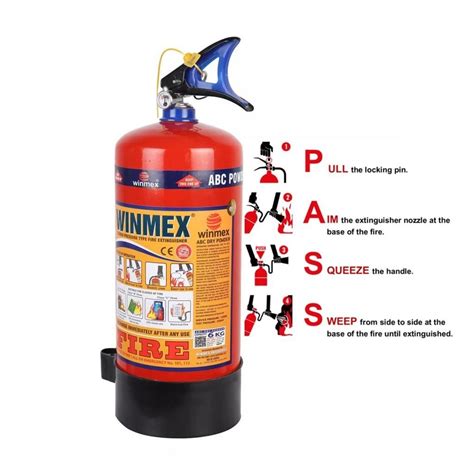 Mild Steel Class A Winmex Fire Extinguisher 6 Kg For Industrial At