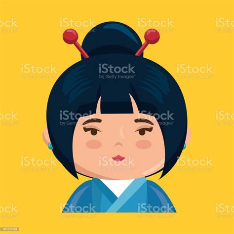 Cute Japanese Girl Character Stock Illustration Download Image Now