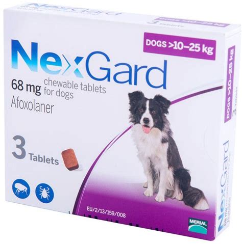Нексгард для собак 10-25 кг Nexgard таблетки від бліх і кліщів, 3 ...