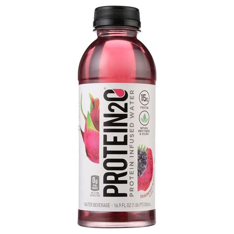 Protein2o 15g Whey Protein Infused Water Dragon Fruit Blackberry 169 Oz Botte Pack Of 12