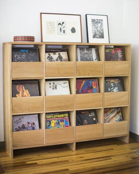 Mueble Con Cajones Para Guardar Discos De Vinilo Vinilos Para Muebles