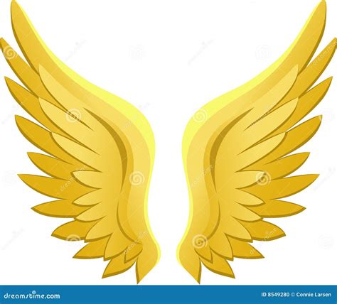 Golden Angel Wings/eps Stock Photo - Image: 8549280