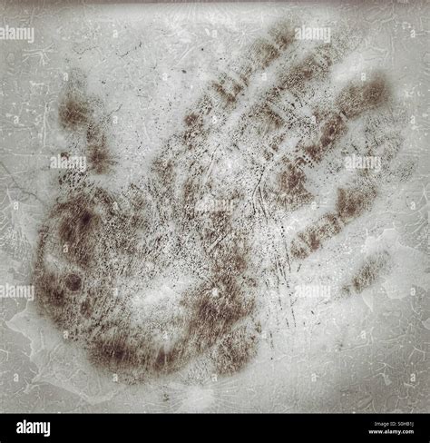 Greasy hand print Stock Photo - Alamy