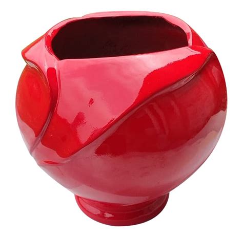 Round Red Fiberglass Flower Planter Size 21 59x16 51x30 48cm At Rs