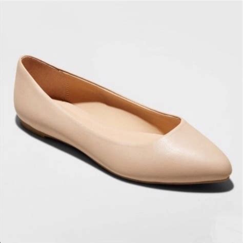 A New Day Shoes A New Day Kora Microsuede Nude Pointy Toe Ballet Flats Poshmark