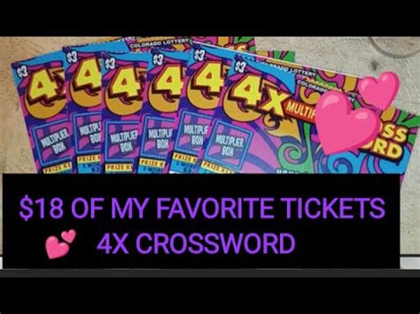 Session Of X Multiplier Crossword Colorado Scratch Off Tickets