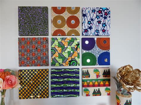 African Print Fabric Canvas Wall Art Wall Hangings Home - Etsy