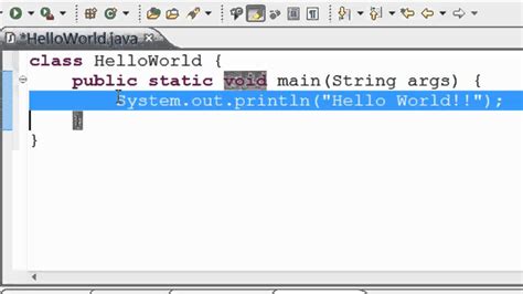 Java First Program Hello World Youtube