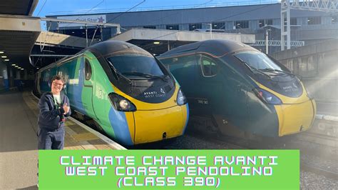 Class 390 Avanti West Coast Climate Change Livery At London Euston