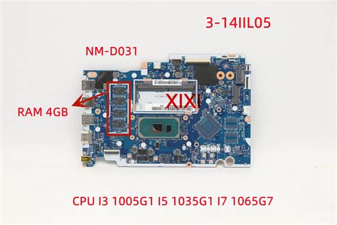 NM D031 For Lenovo Ideapad 3 14IIL05 Laptop Motherboard With CPU I3