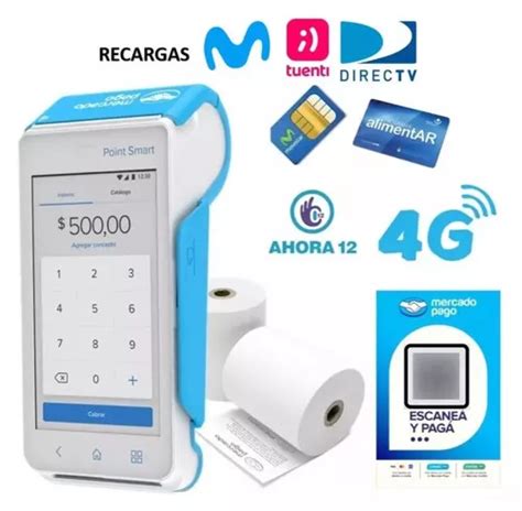 Lector De Tarjetas Cobros Mercadopago Point Smart G Cuotas Sin Inter S