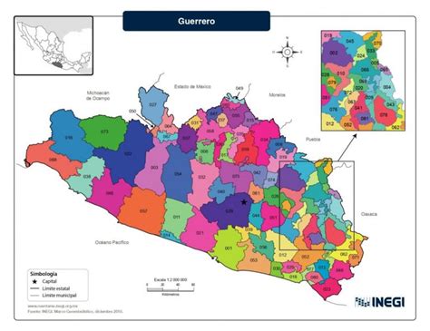 Mapa De Guerrero Con Municipios Estado De Guerrero México Mapastop