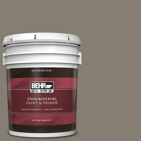 Behr Ultra Gal Mq Smoky Trout Flat Exterior Paint Primer