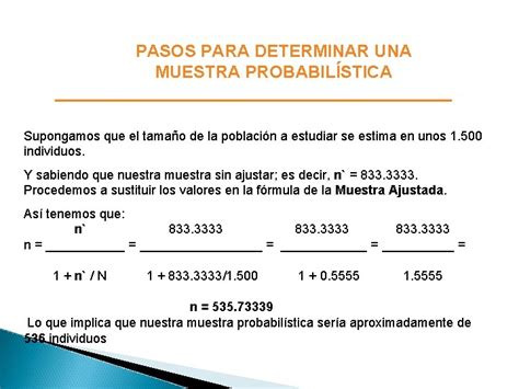 Cmo Determinar Una Muestra Probabilstica Pasos Para Determinar