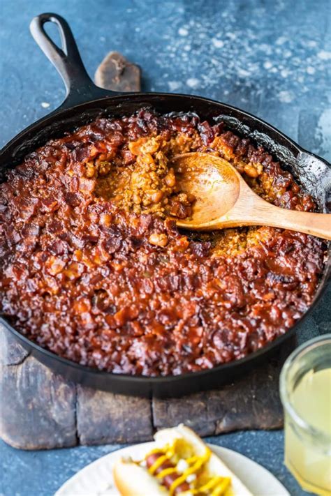 Bbq Baked Beans With Bacon Skillet Baked Bean Casserole Recipe The Cookie Rookie®